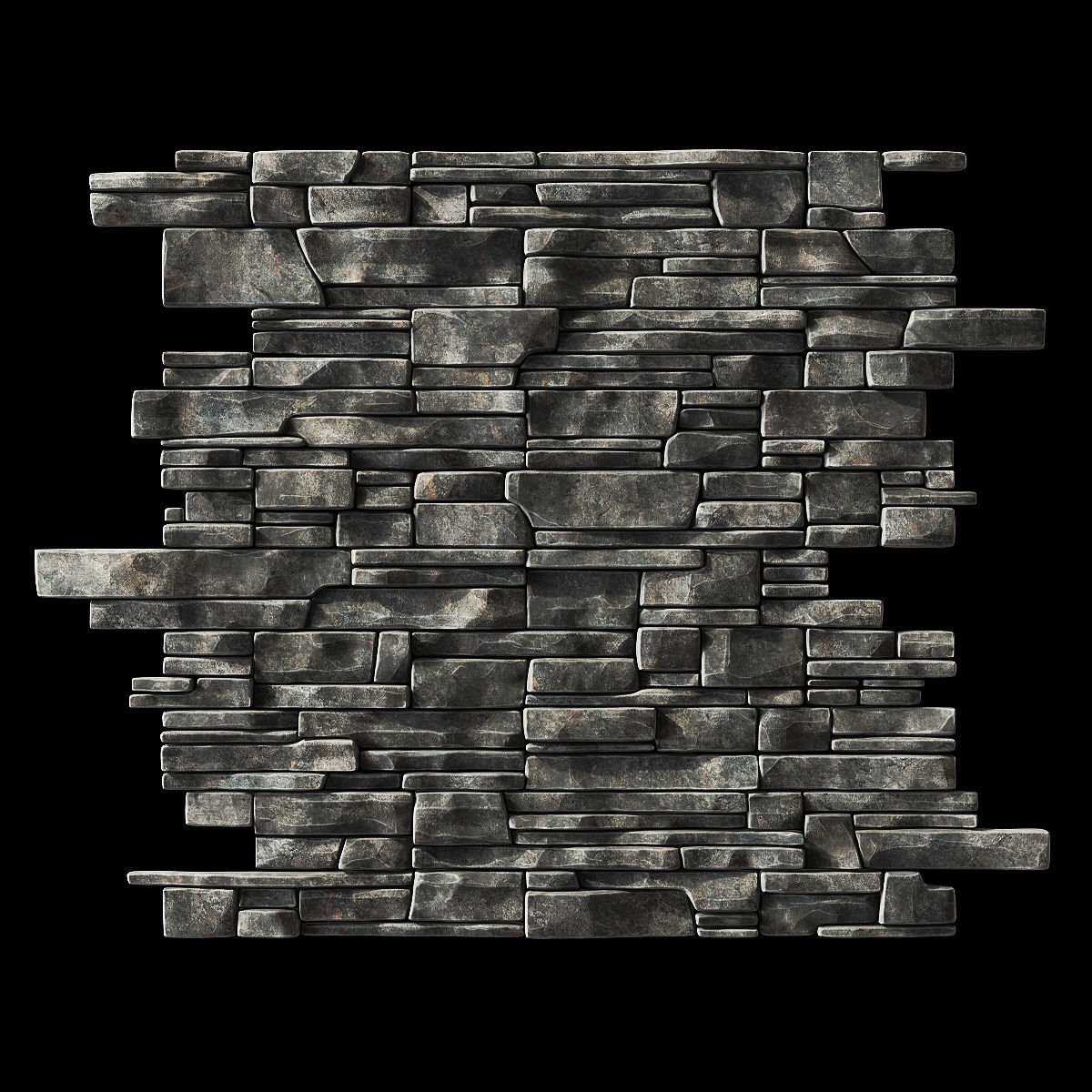 Wall clincer rock brick n3 3D model_3