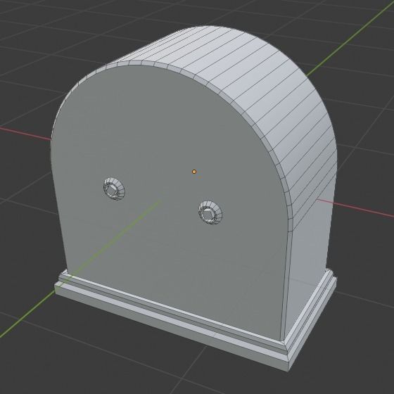 Antique Clock Low-poly 3D model_2