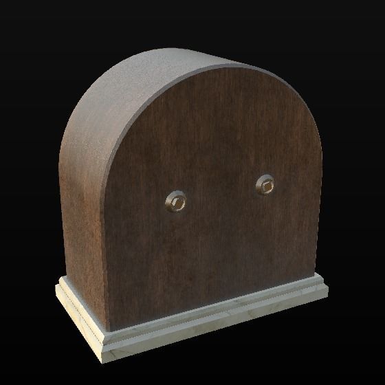 Antique Clock Low-poly 3D model_4