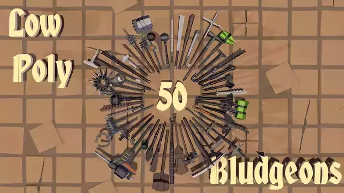 50 Low Poly Bludgeons