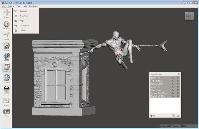 Spiderman Classic Version Diorama 3D print model