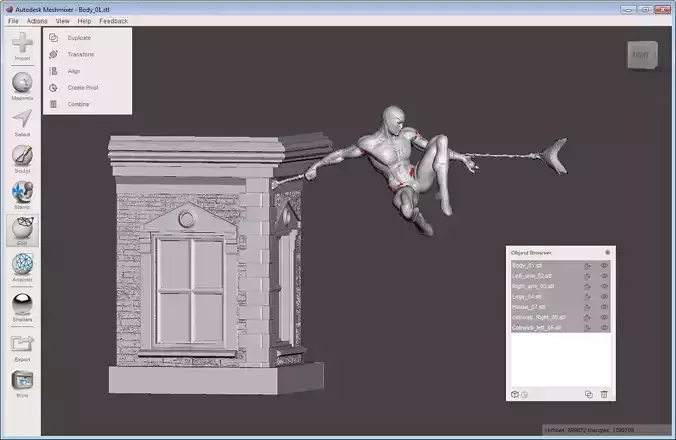 Spiderman Classic Version Diorama 3D print model