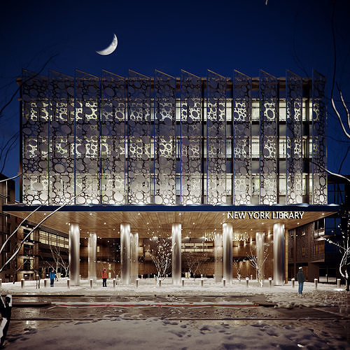 Corona - C4D files - New York Library Exterior 3D model 2