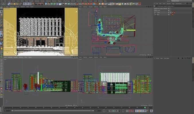 Corona - C4D files - New York Library Exterior 3D model 5