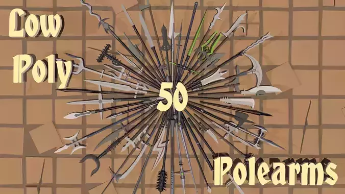 50 Low Poly Polearms