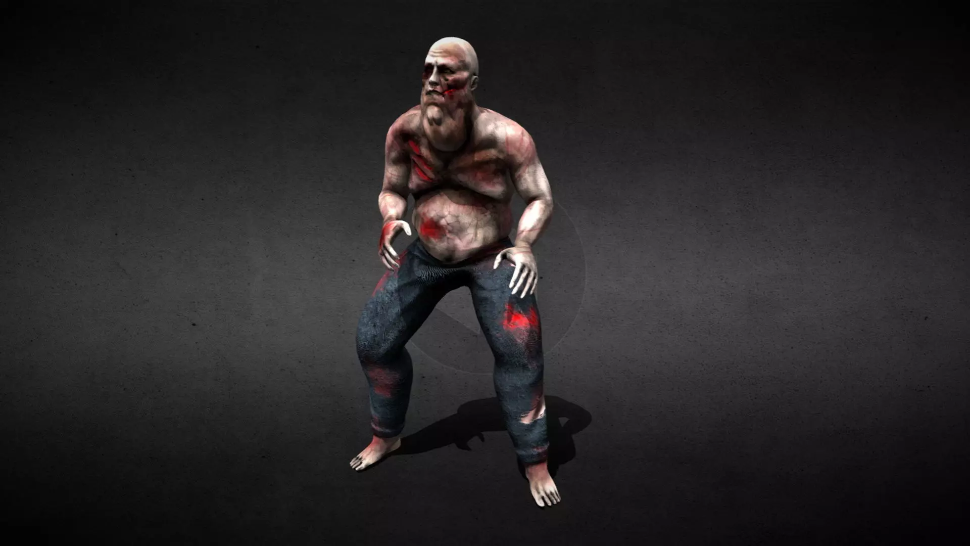 Zombie Brute Low-poly 3D model_0
