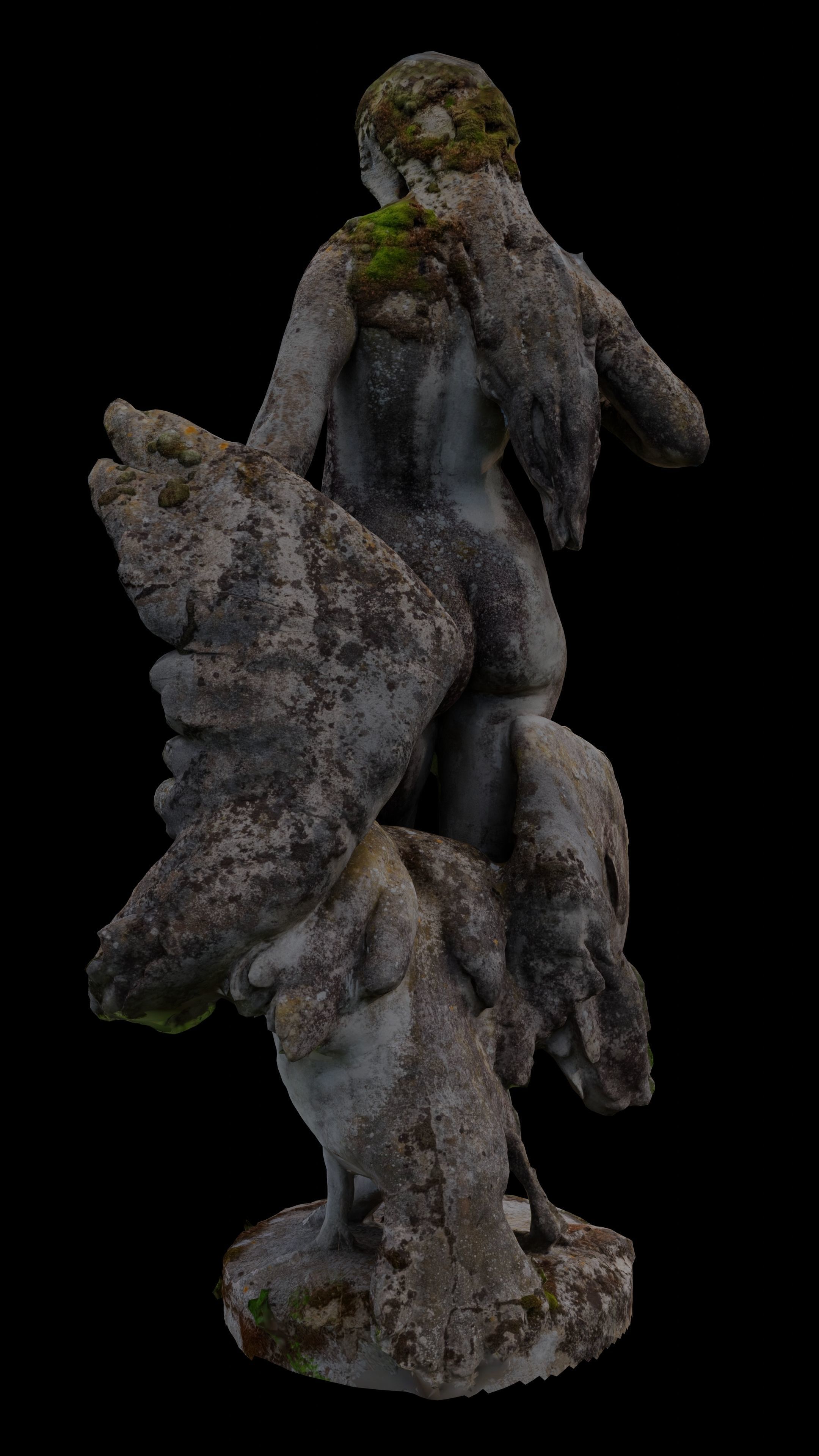 The woman and the swan Free 3D model_1