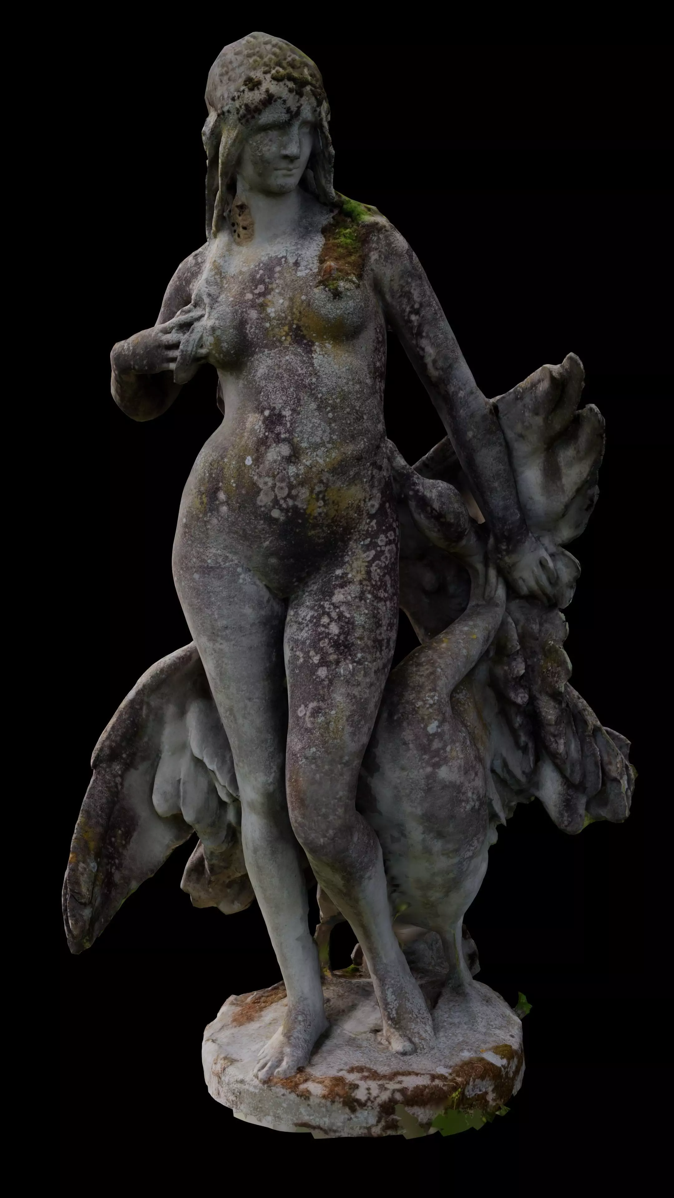 The woman and the swan Free 3D model_0