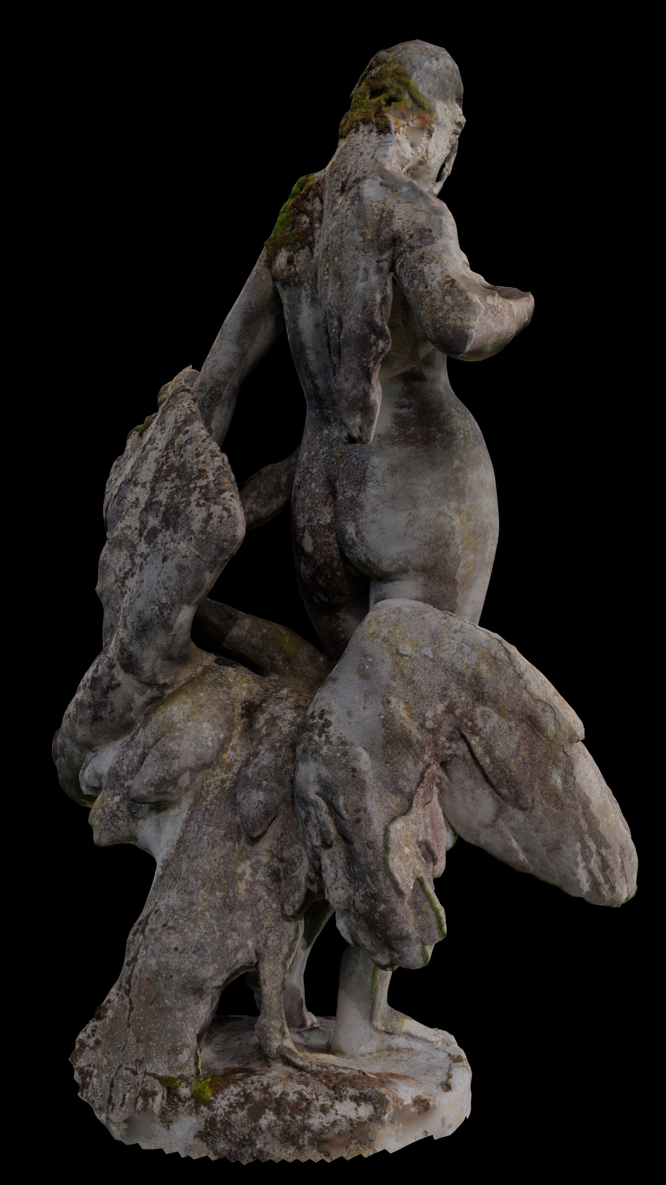 The woman and the swan Free 3D model_2