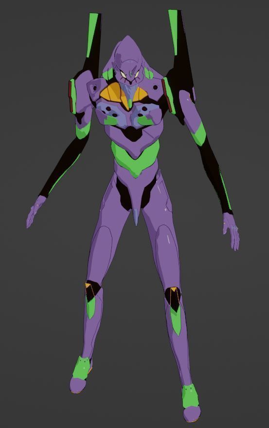 Rigged EVA 01 Unit Neon Genesis Evangelion Low-poly 3D model_51
