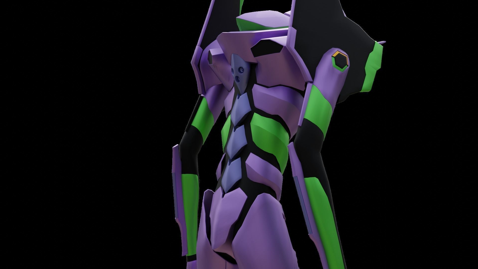 Rigged EVA 01 Unit Neon Genesis Evangelion Low-poly 3D model_39