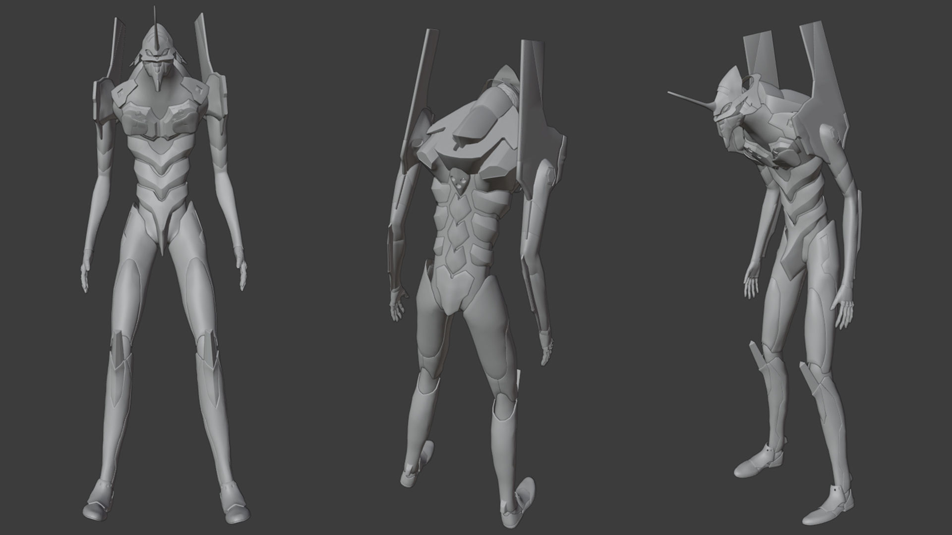 Rigged EVA 01 Unit Neon Genesis Evangelion Low-poly 3D model_13