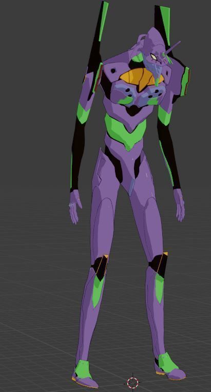 Rigged EVA 01 Unit Neon Genesis Evangelion Low-poly 3D model_40