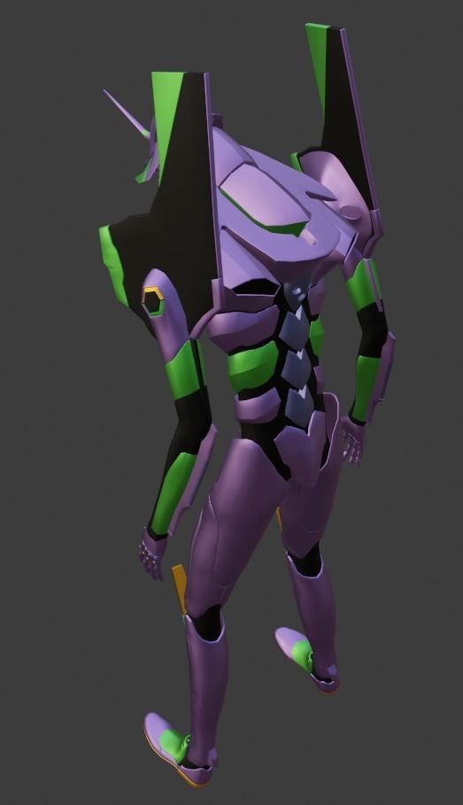 Rigged EVA 01 Unit Neon Genesis Evangelion Low-poly 3D model_27