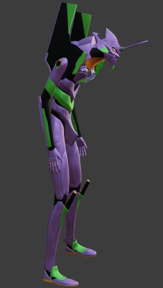 Rigged EVA 01 Unit Neon Genesis Evangelion Low-poly 3D model_28