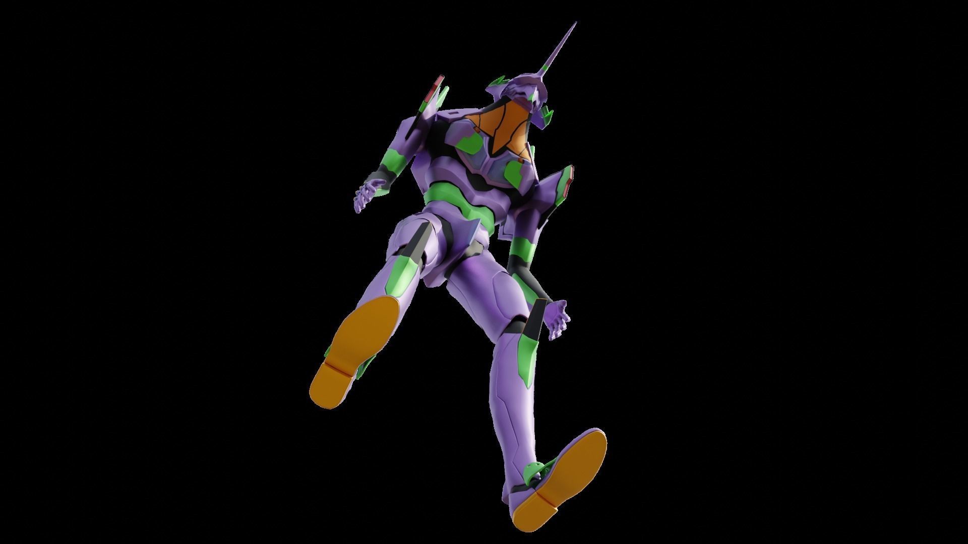 Rigged EVA 01 Unit Neon Genesis Evangelion Low-poly 3D model_30