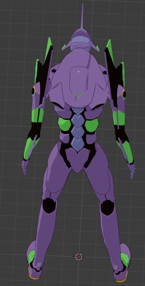 Rigged EVA 01 Unit Neon Genesis Evangelion Low-poly 3D model_42