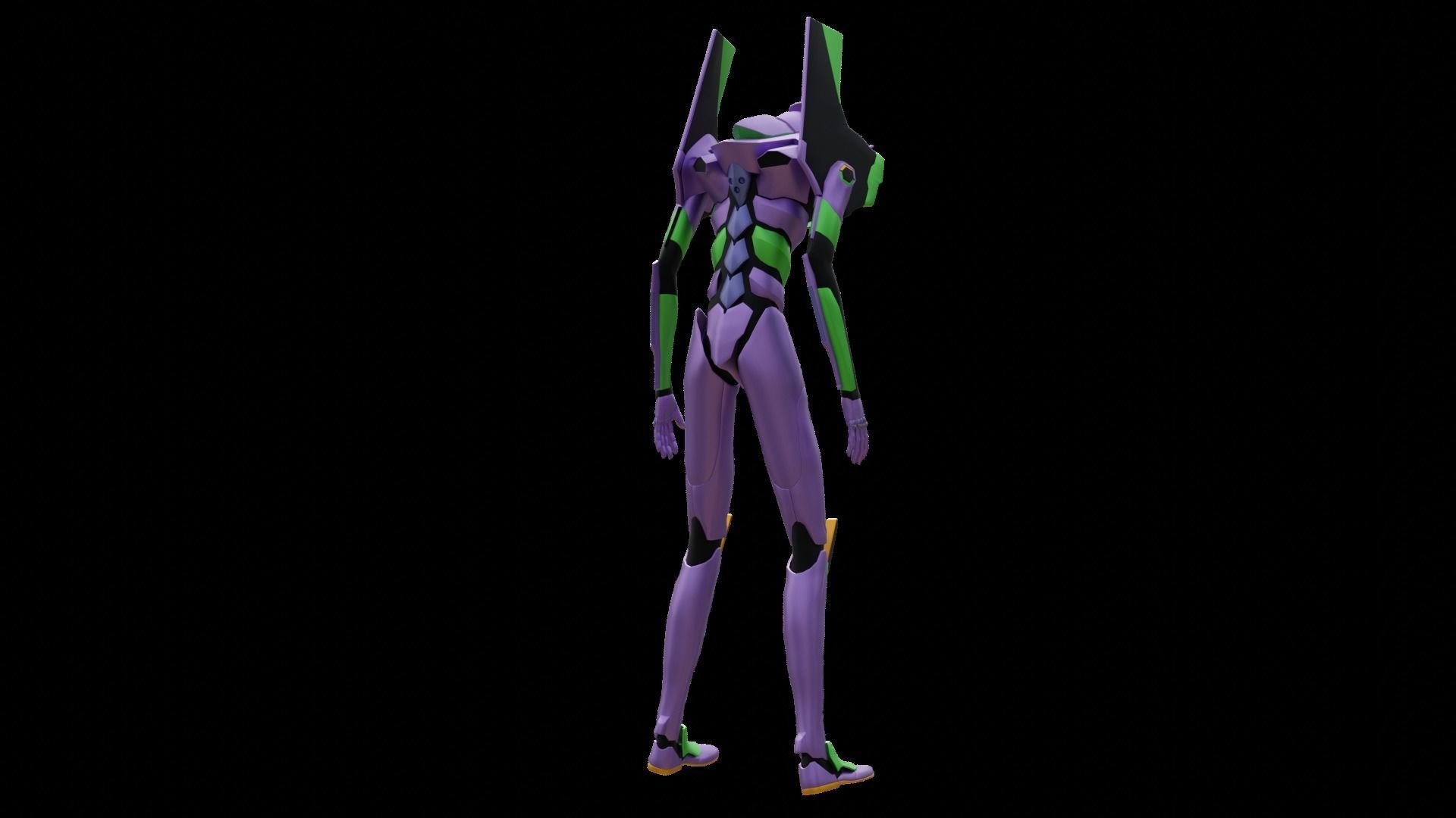 Rigged EVA 01 Unit Neon Genesis Evangelion Low-poly 3D model_35