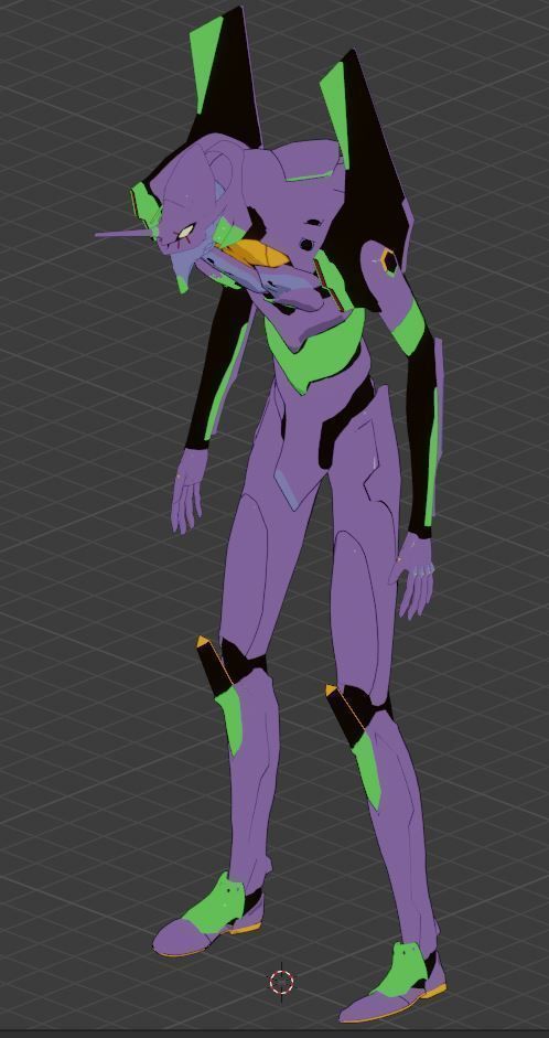 Rigged EVA 01 Unit Neon Genesis Evangelion Low-poly 3D model_41