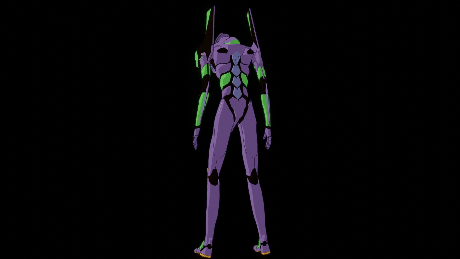 Rigged EVA 01 Unit Neon Genesis Evangelion Low-poly 3D model_43