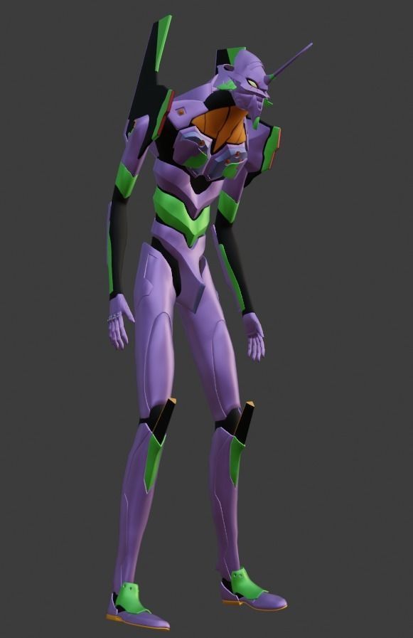Rigged EVA 01 Unit Neon Genesis Evangelion Low-poly 3D model_26