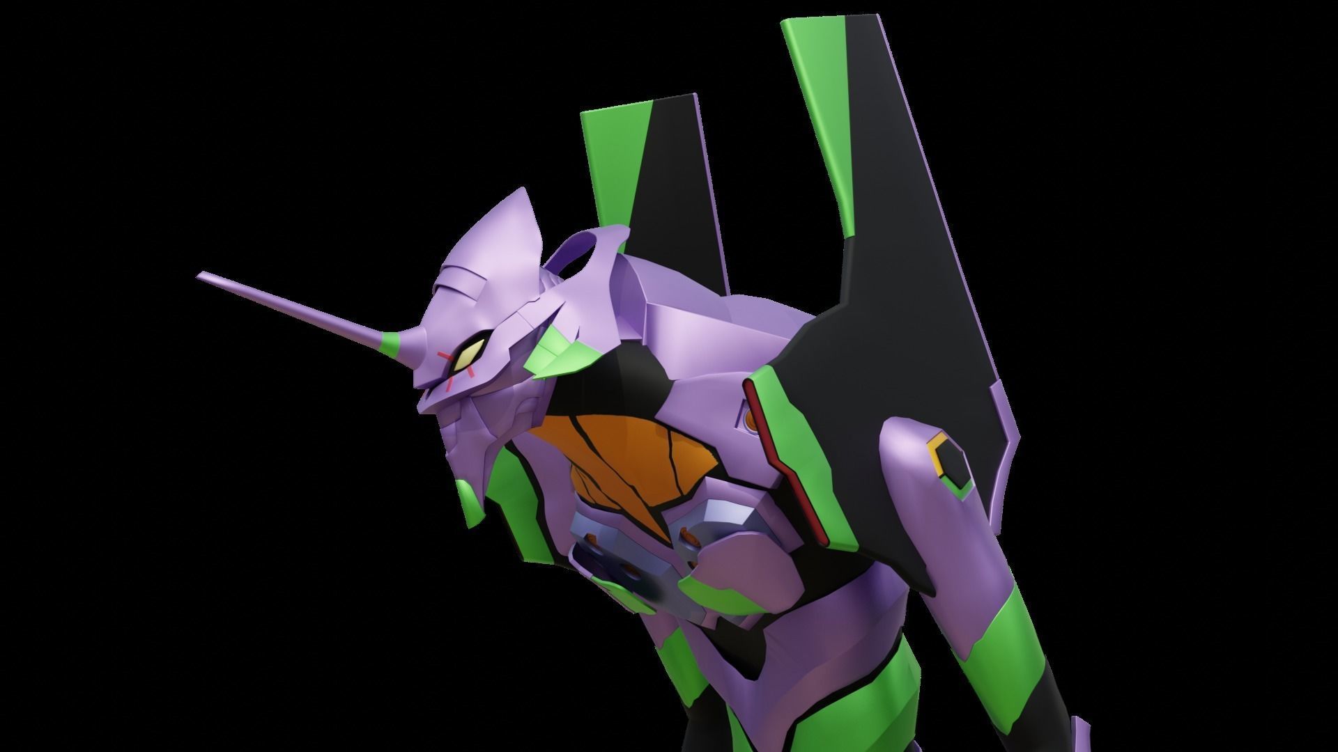 Rigged EVA 01 Unit Neon Genesis Evangelion Low-poly 3D model_37