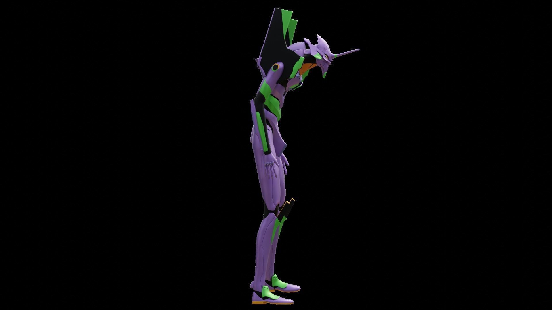 Rigged EVA 01 Unit Neon Genesis Evangelion Low-poly 3D model_34