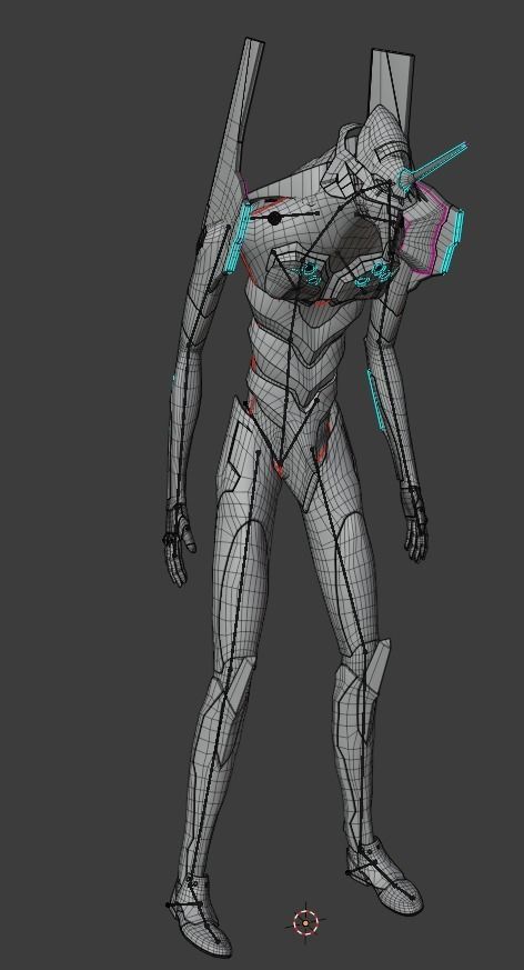 Rigged EVA 01 Unit Neon Genesis Evangelion Low-poly 3D model_23