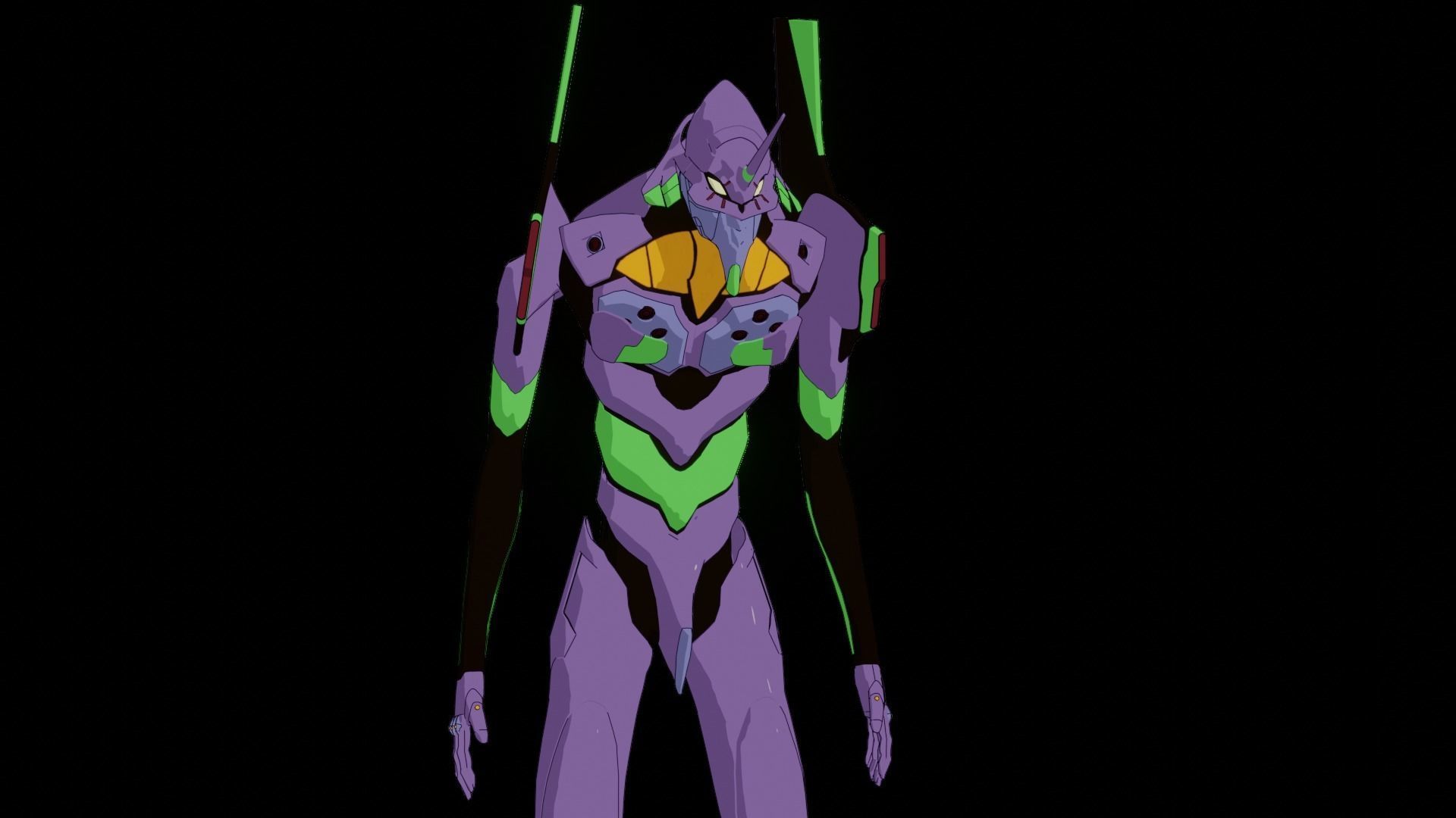 Rigged EVA 01 Unit Neon Genesis Evangelion Low-poly 3D model_45