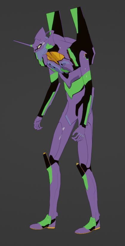 Rigged EVA 01 Unit Neon Genesis Evangelion Low-poly 3D model_52