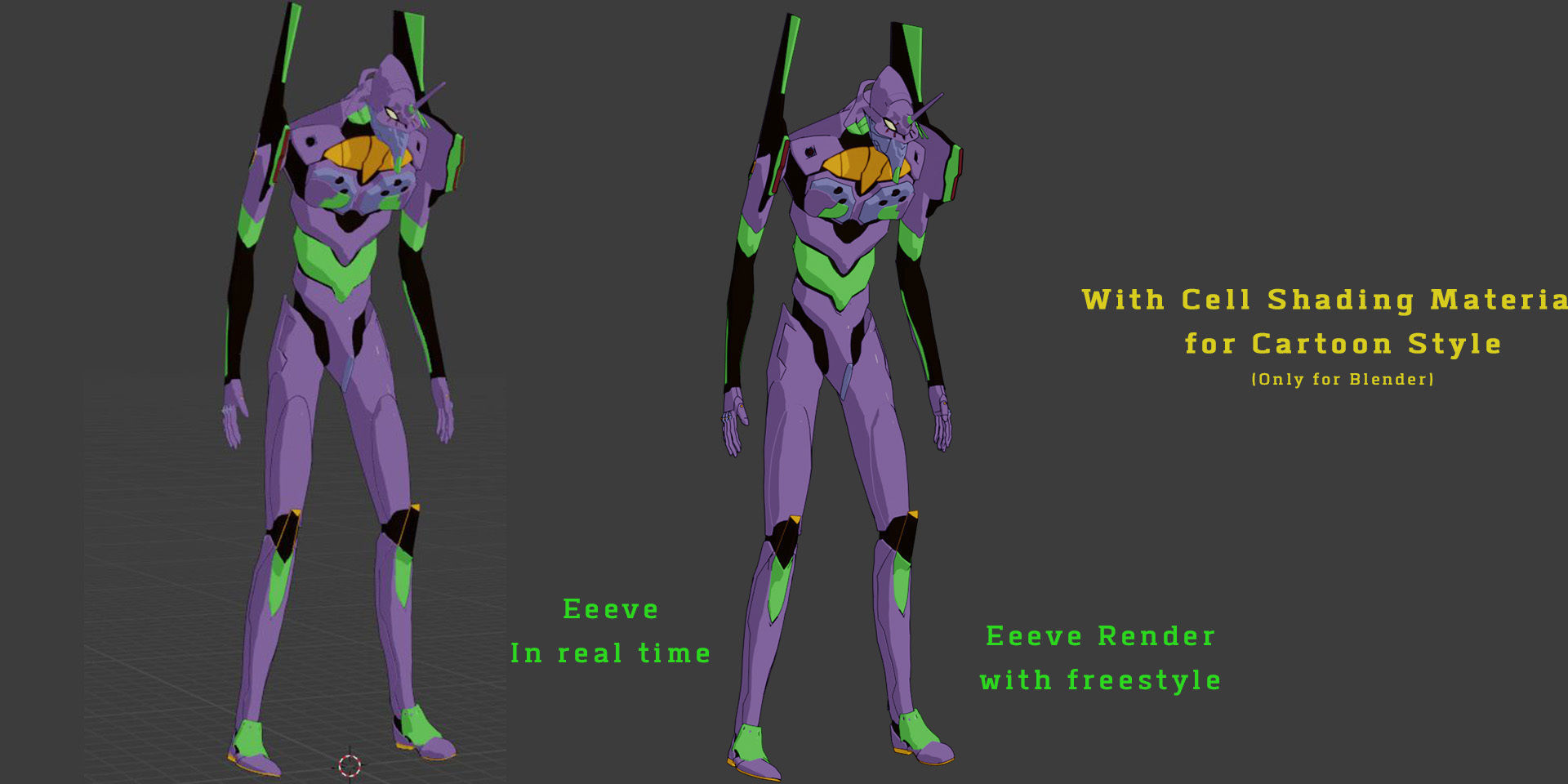 Rigged EVA 01 Unit Neon Genesis Evangelion Low-poly 3D model_2