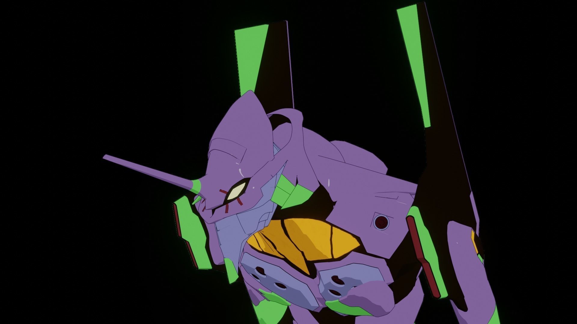Rigged EVA 01 Unit Neon Genesis Evangelion Low-poly 3D model_46