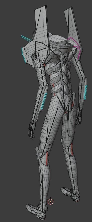 Rigged EVA 01 Unit Neon Genesis Evangelion Low-poly 3D model_24