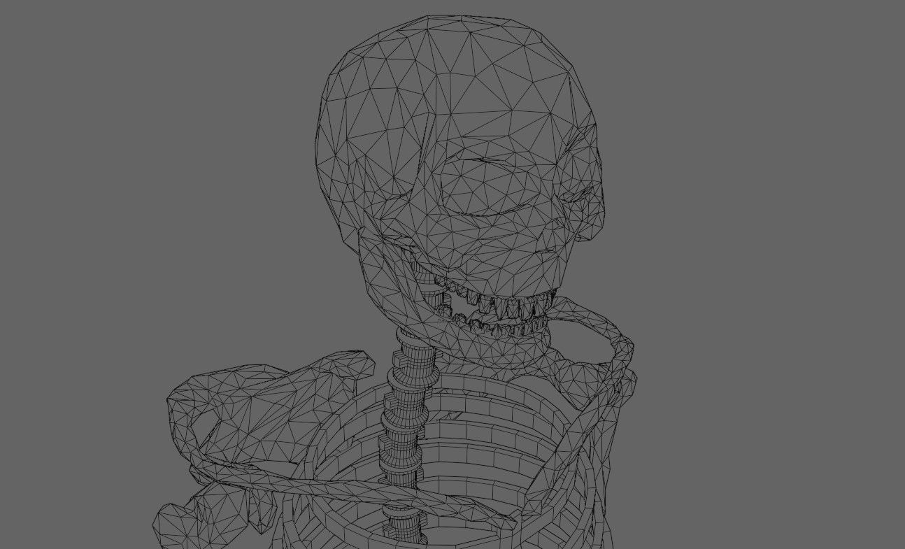 Basic Skeleton - Skull - Esqueleto 3D model_23