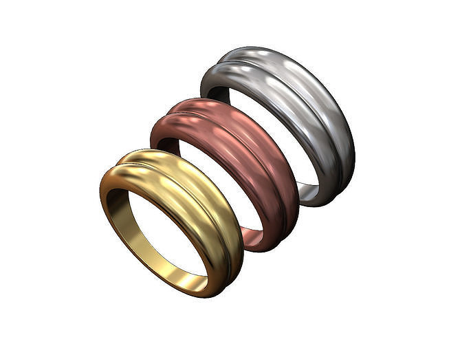 Double dome ring 3D print model