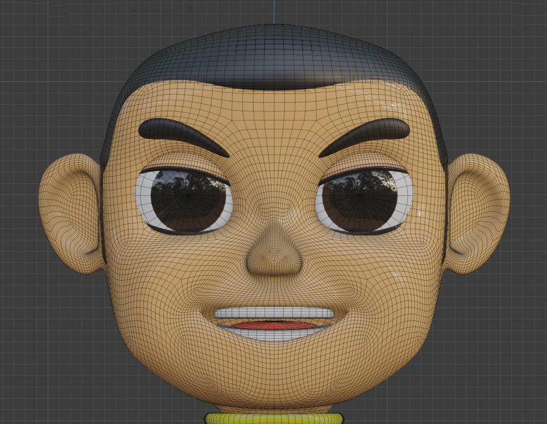 Boy Child in Bruce Lee suit Cute Character Cartoon 3D Model 3D model_5