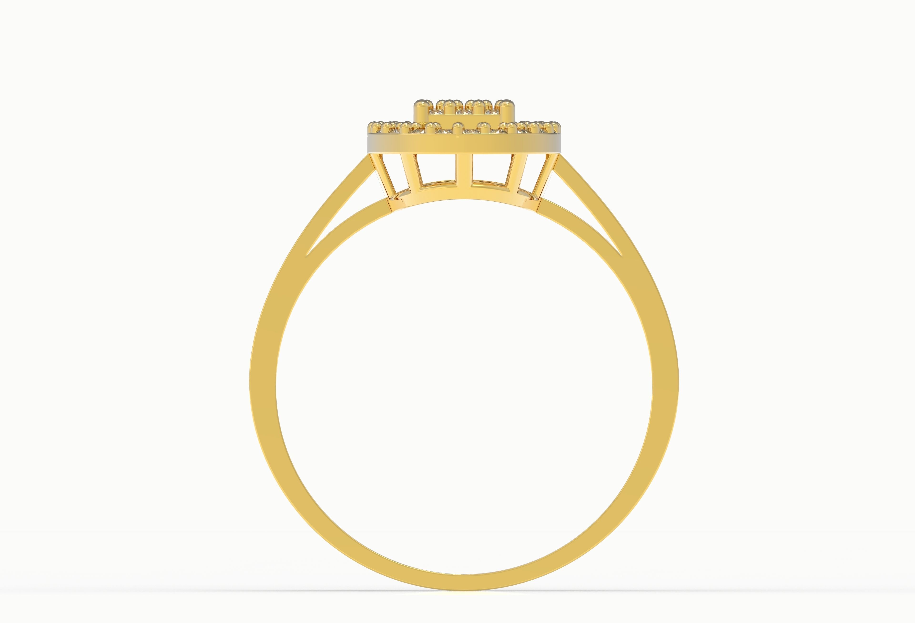 M1299004 Baguette ring 3D print model_4