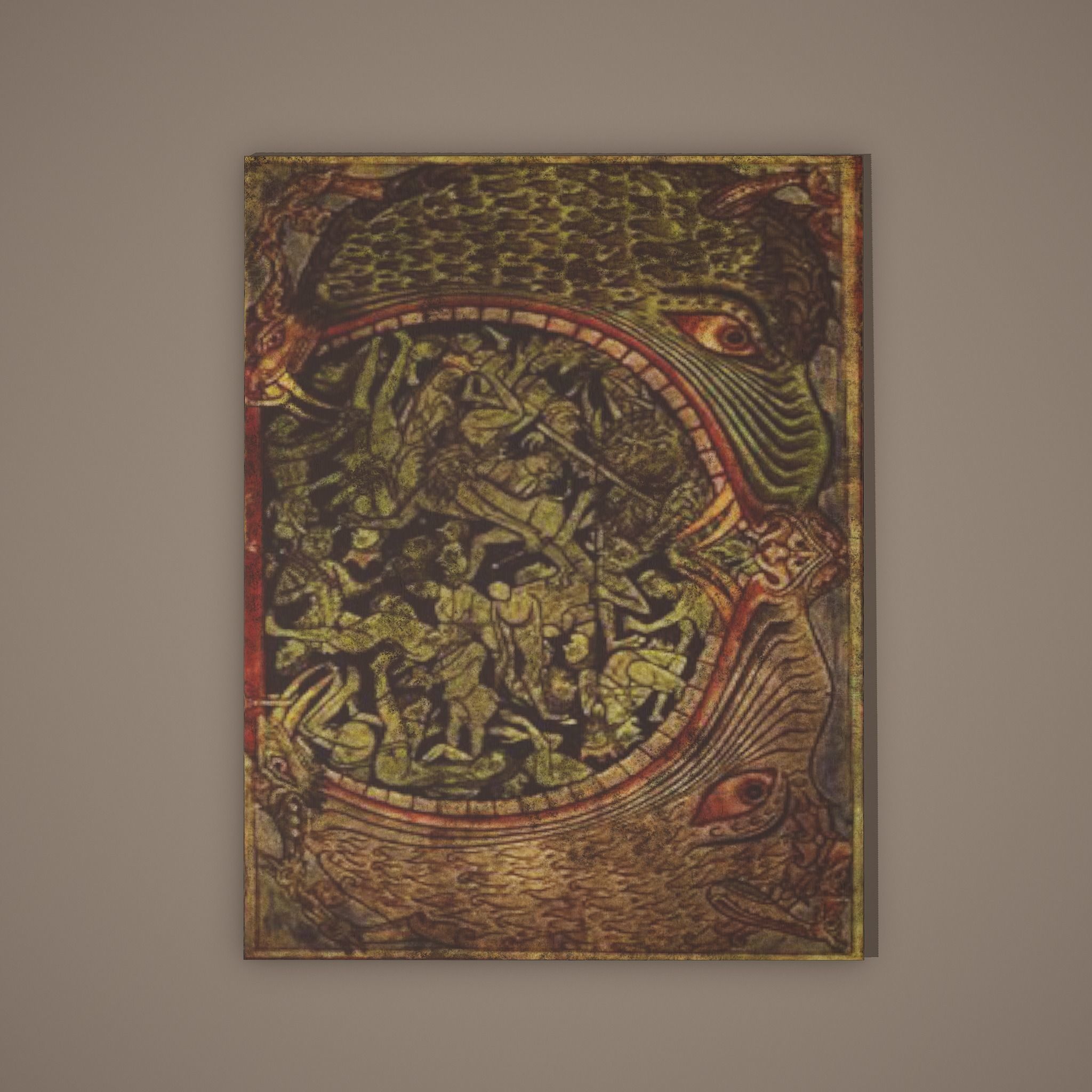 Medieval Monsters Painting Low-poly 3D model_16