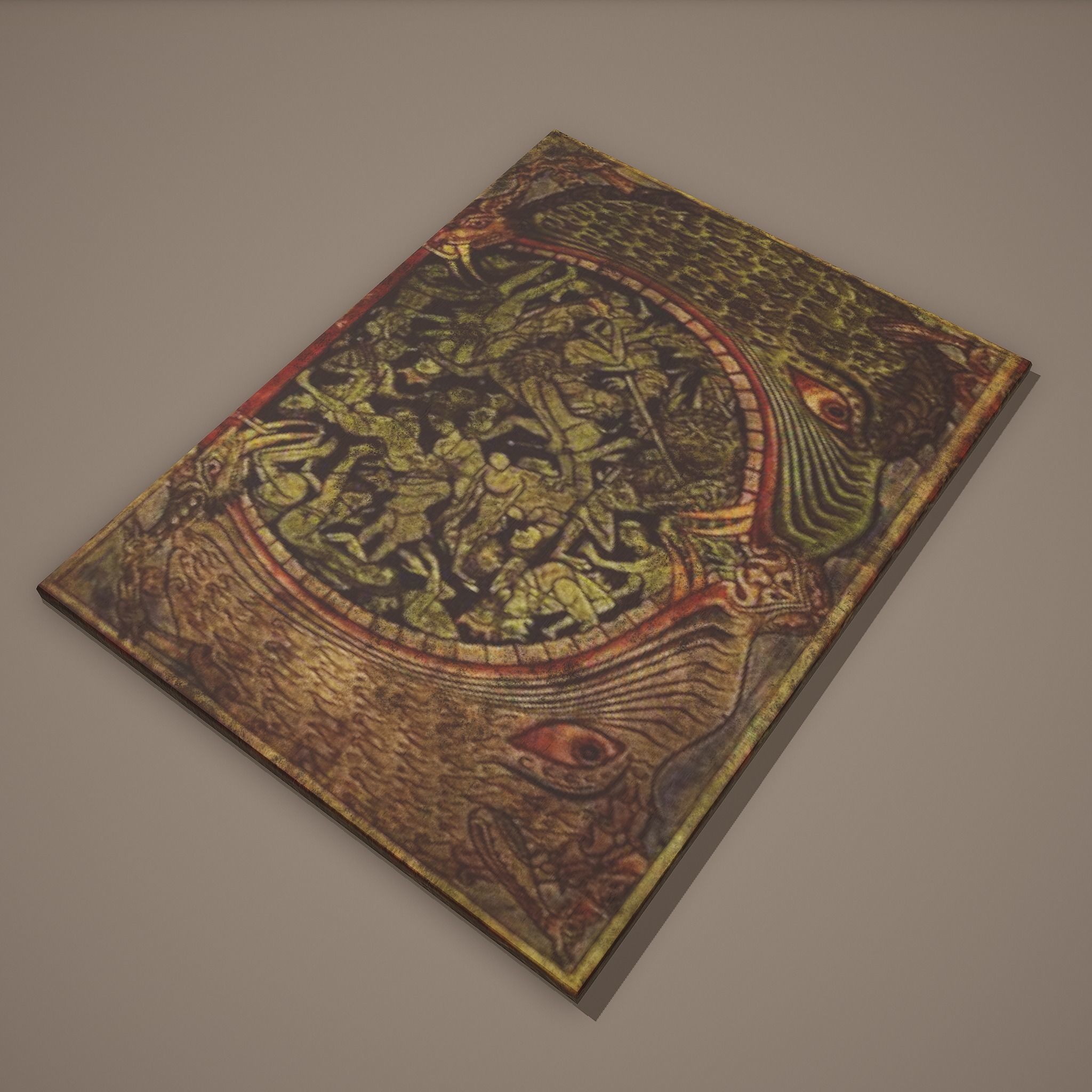 Medieval Monsters Painting Low-poly 3D model_3