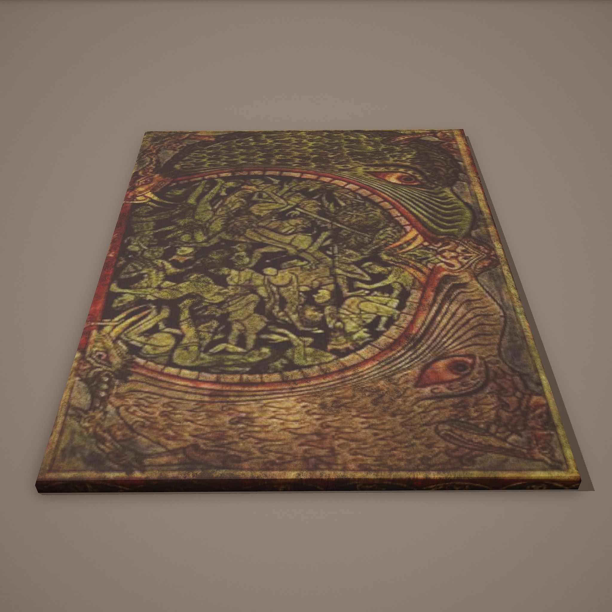 Medieval Monsters Painting Low-poly 3D model_7