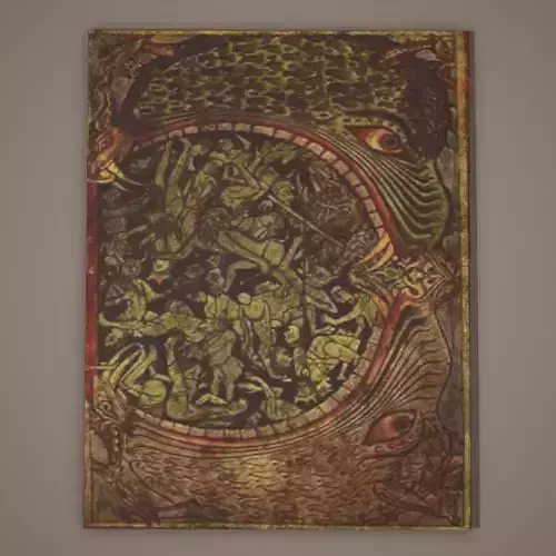 Medieval Monsters Painting Low-poly 3D model