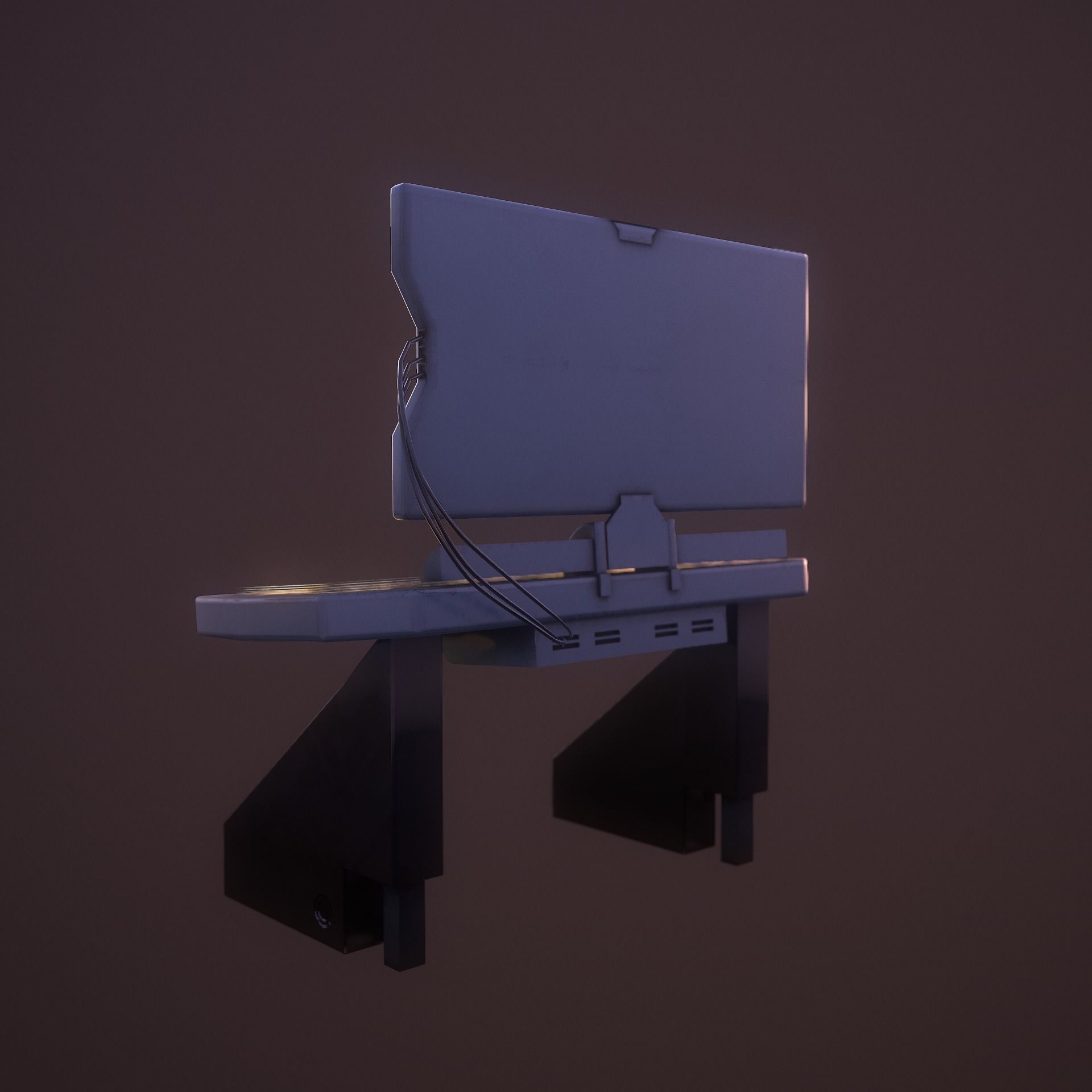 Sci-Fi Console-Computer Low-poly 3D model_5