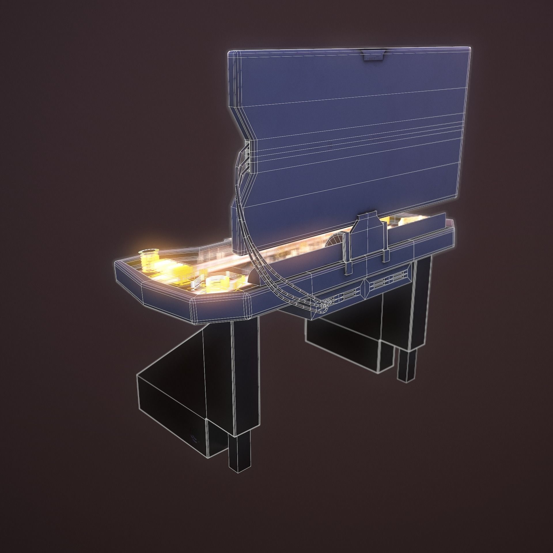 Sci-Fi Console-Computer Low-poly 3D model_9