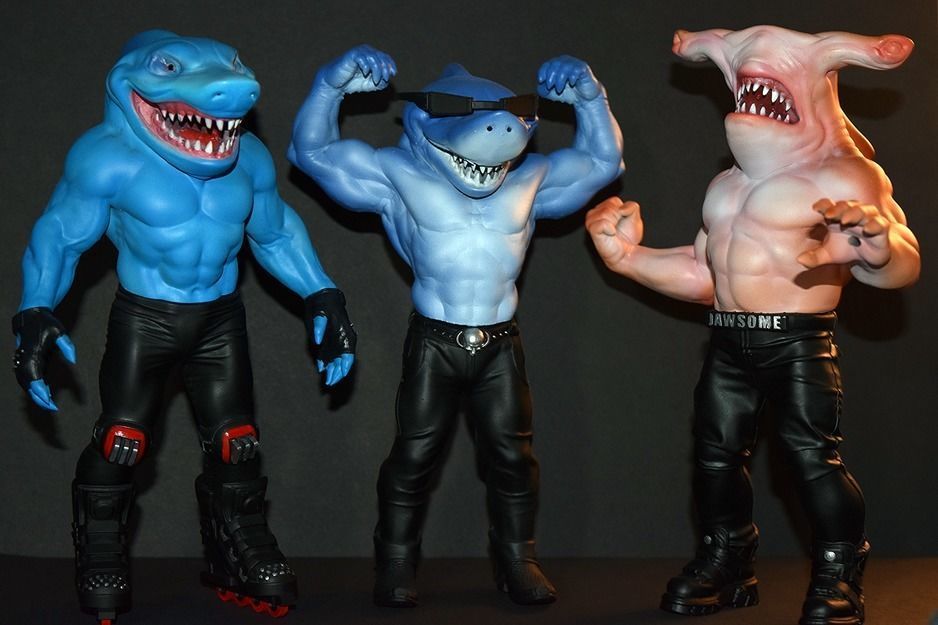 Flexing Cool Cowboy Shark 3D print model_3