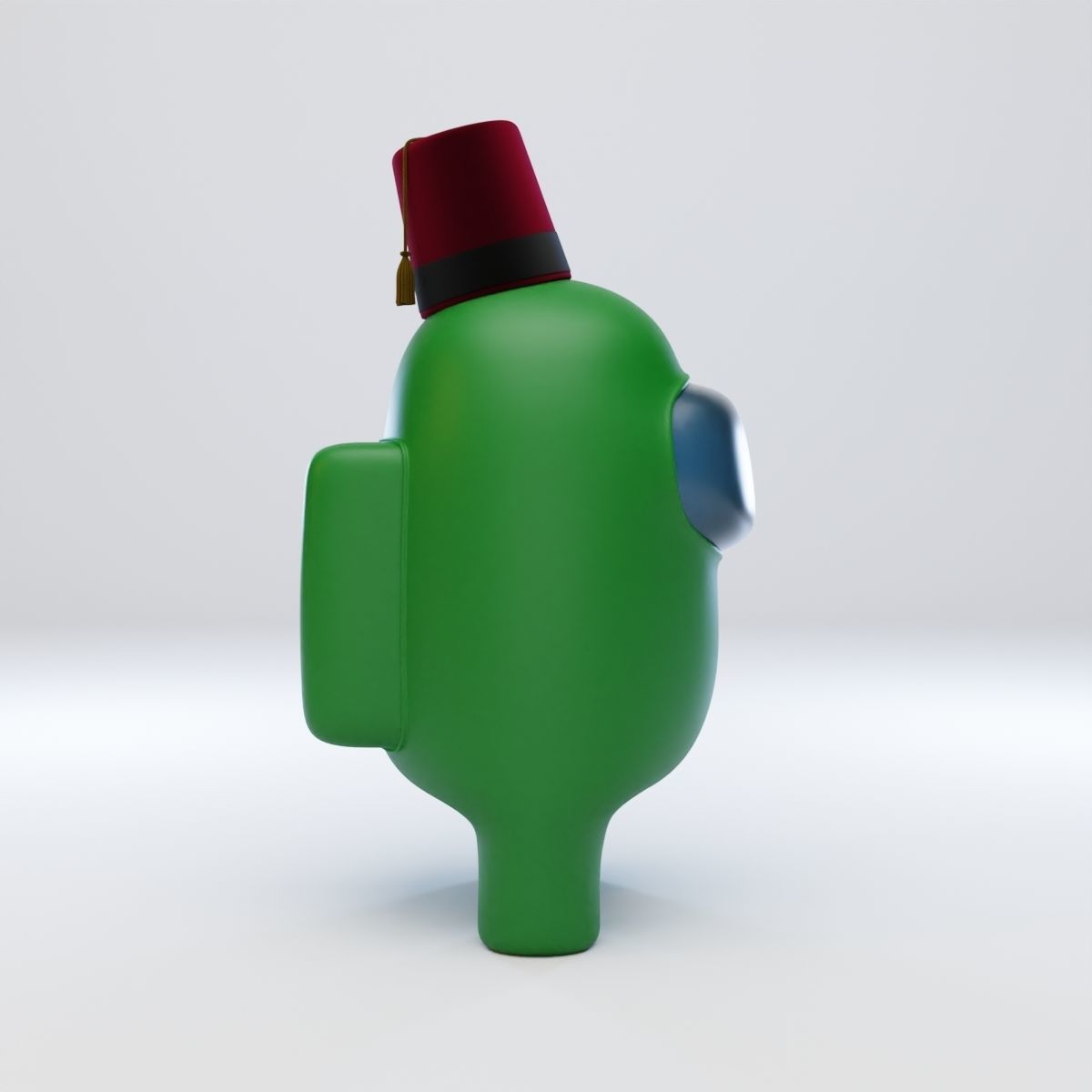 Among Us Fez Character 3D model_7