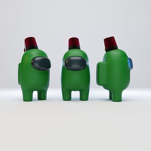 Among Us Fez Character 3D model