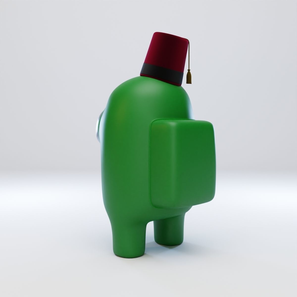 Among Us Fez Character 3D model_4