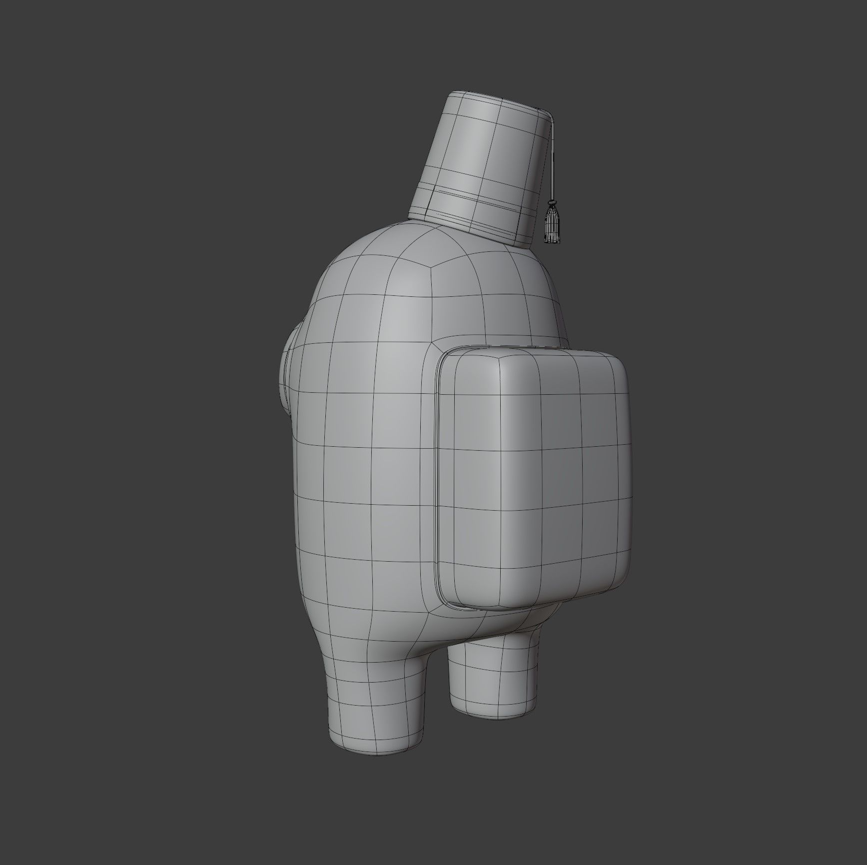 Among Us Fez Character 3D model_12