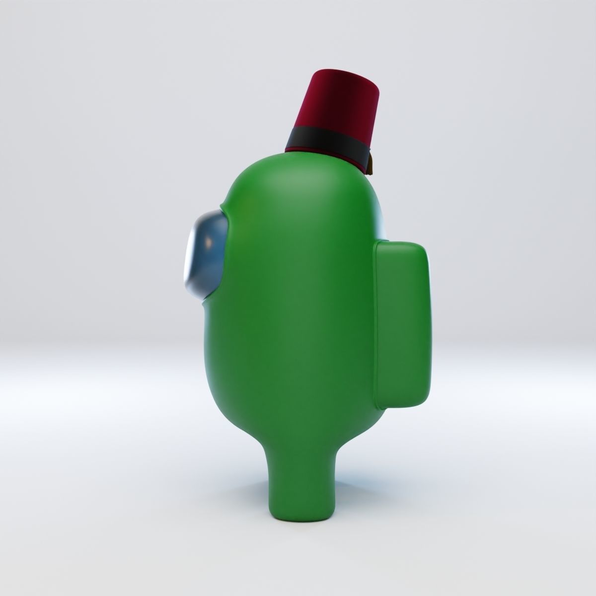 Among Us Fez Character 3D model_3
