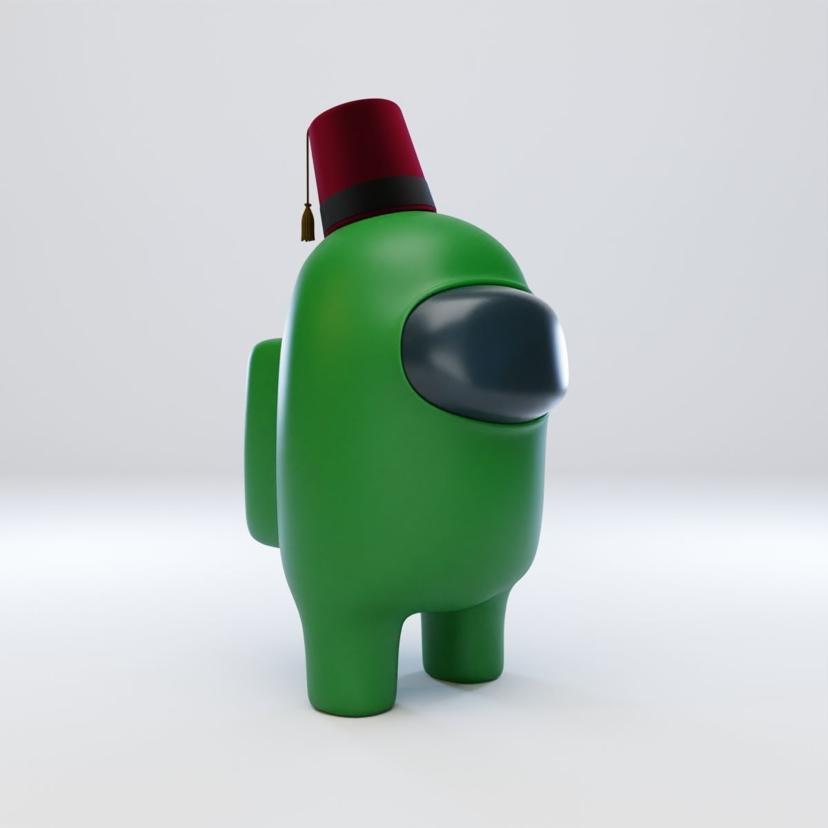 Among Us Fez Character 3D model_8